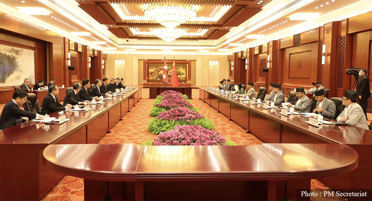 प्रधानमन्त्री प्रचण्ड र चिनियाँ जनकंग्रेसका अध्यक्षबीच भेटवार्ता