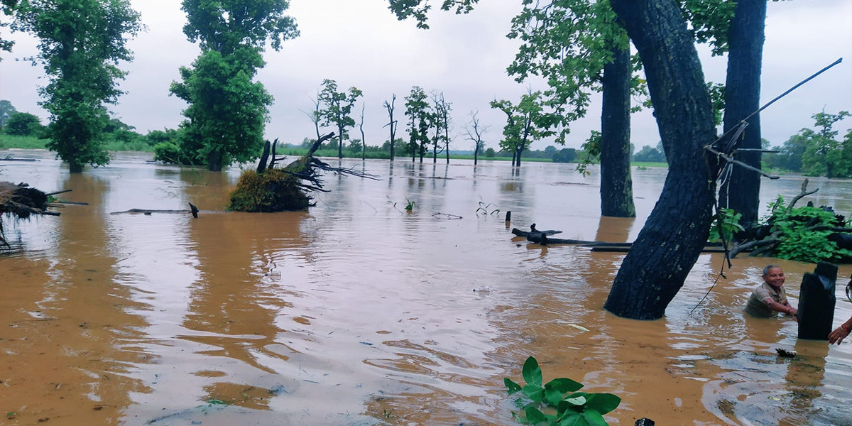 बर्दियामा अति भारी वर्षा,बाढीको उच्च जोखिम