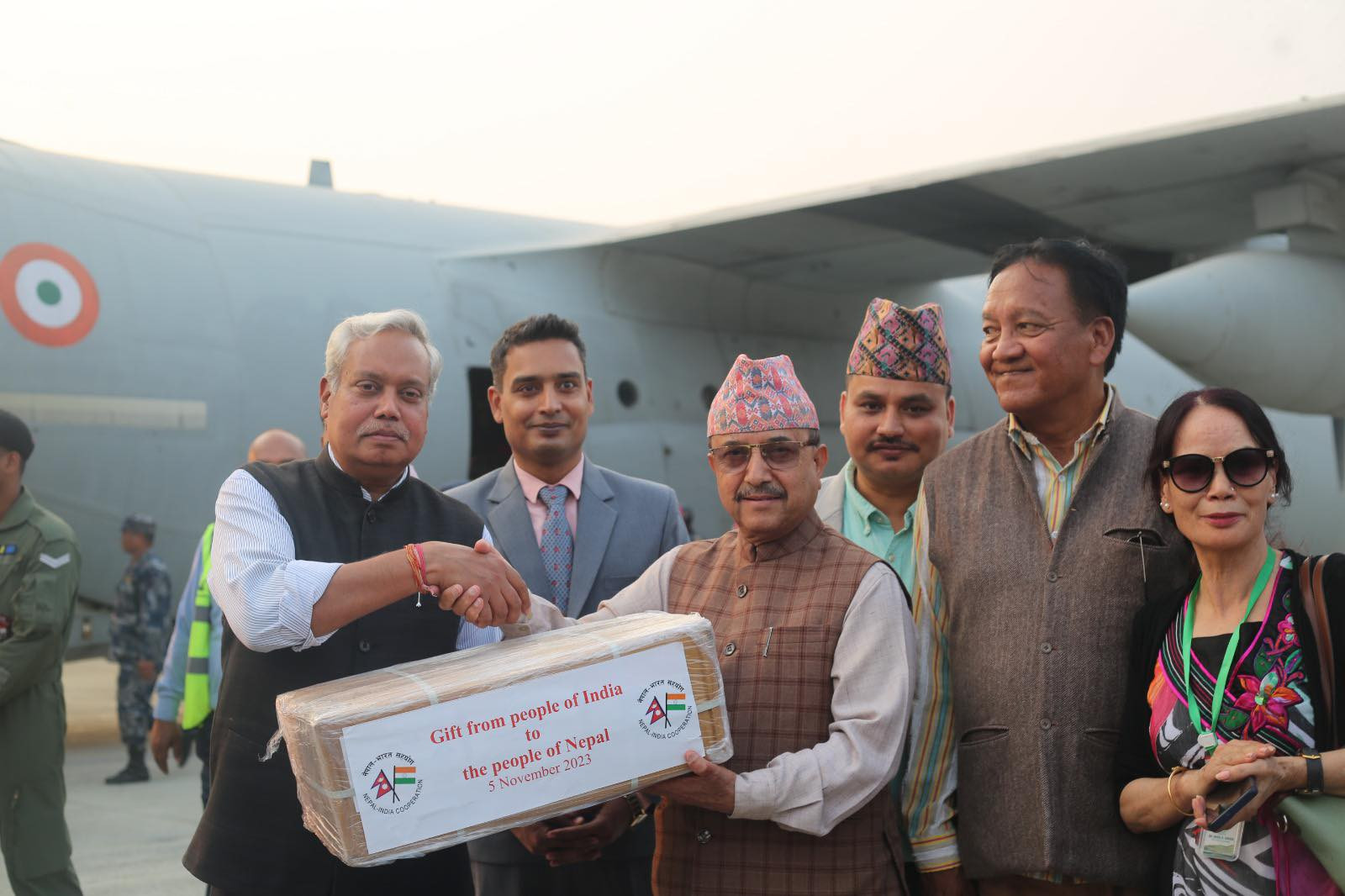 भारतले दियो १० करोड भारतीय रूपैयाँ बराबरको राहत सामग्री