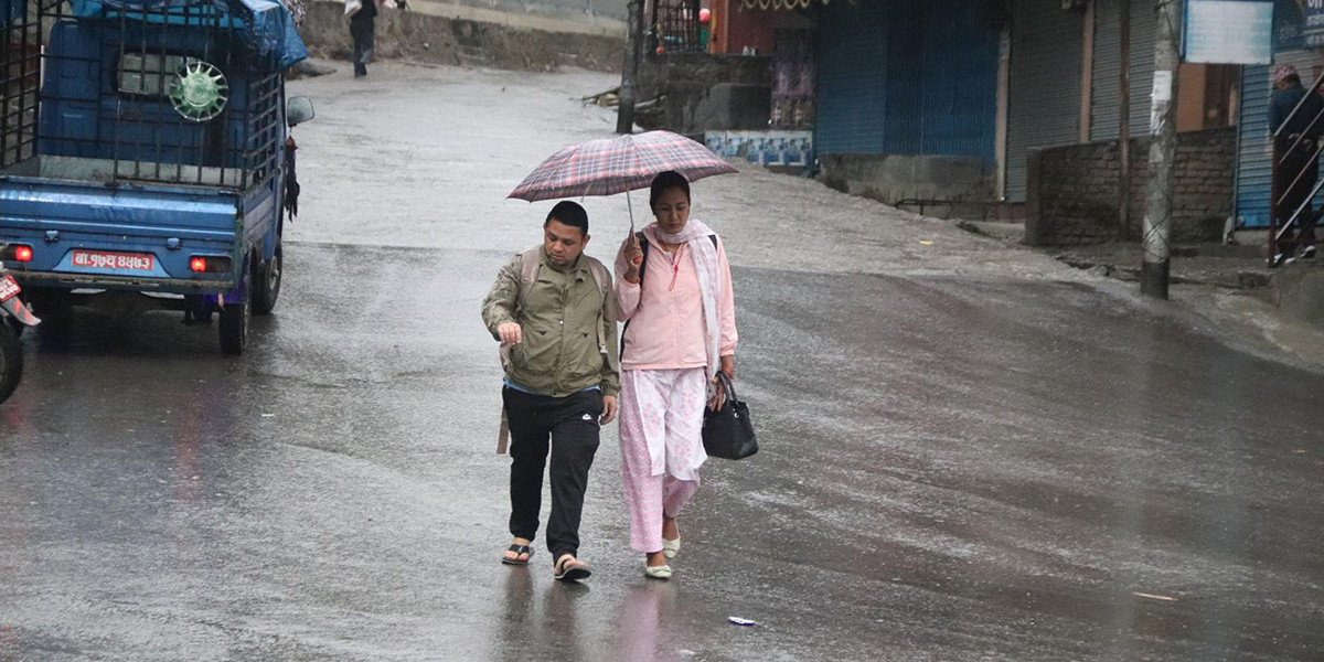 कोशी, बागमती, गण्डकी र लुम्बिनी  प्रदेशको तराई भूभागमा वर्षाको सम्भावना