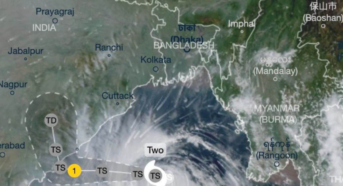 बंगालको खाडीमा विकसित ‘अर्णव’ चक्रवातको प्रभाव बुधबार रातिदेखि पर्ने सम्भावना