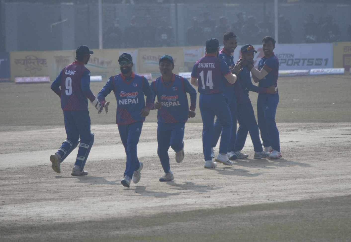 नेदरल्यान्डसँगको खेलमा नेपालको तेस्रो विकेट