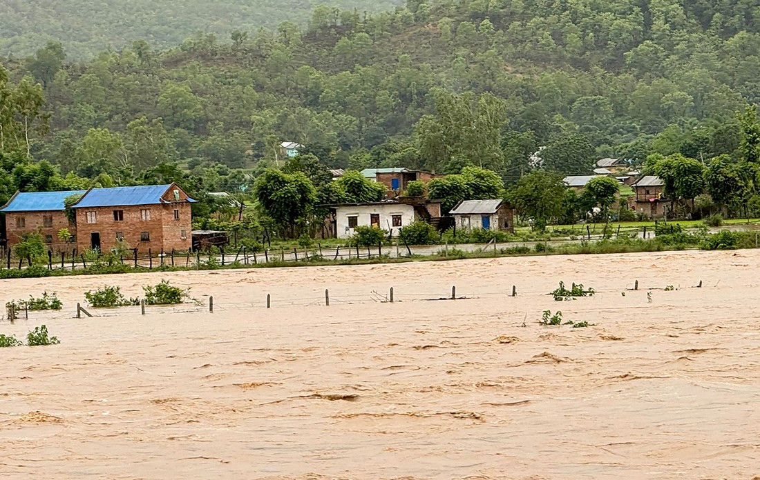 बर्दियामा भारी वर्षा, बबई नदीमा जलसतह सतर्कता तहनजिक