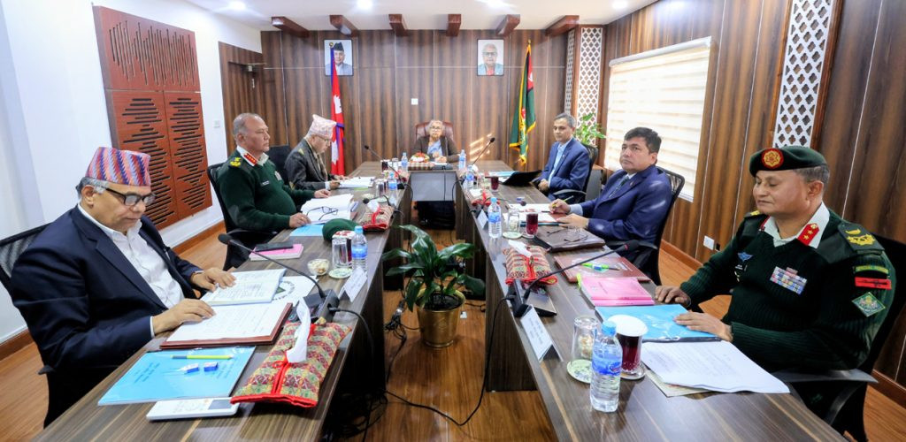 राष्ट्रिय सुरक्षा परिषदको बैठक जारी