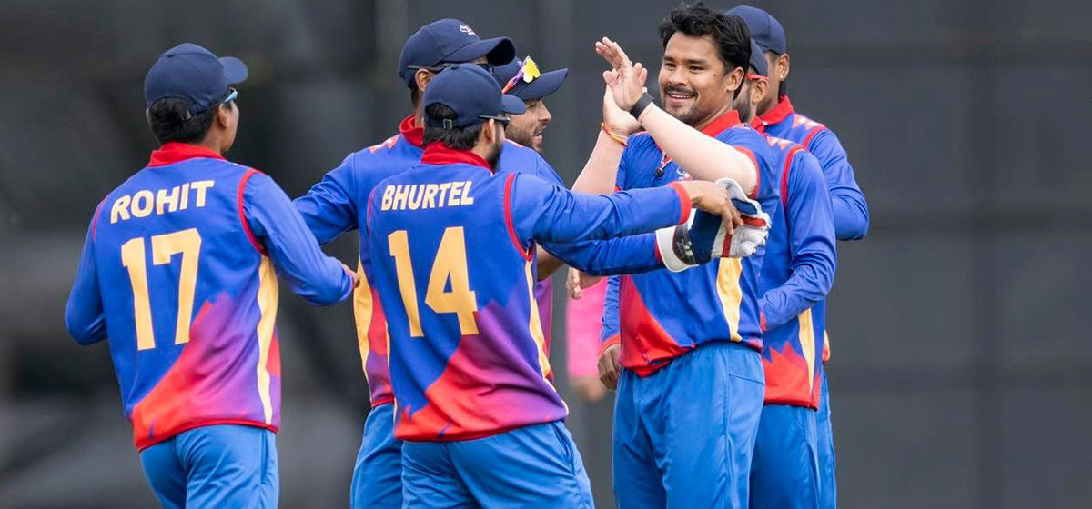 त्रिदेशीय टी–२० अन्तर्राष्ट्रिय क्रिकेटमा नेपालले स्कटल्यान्डलाई २ विकेटले हरायो