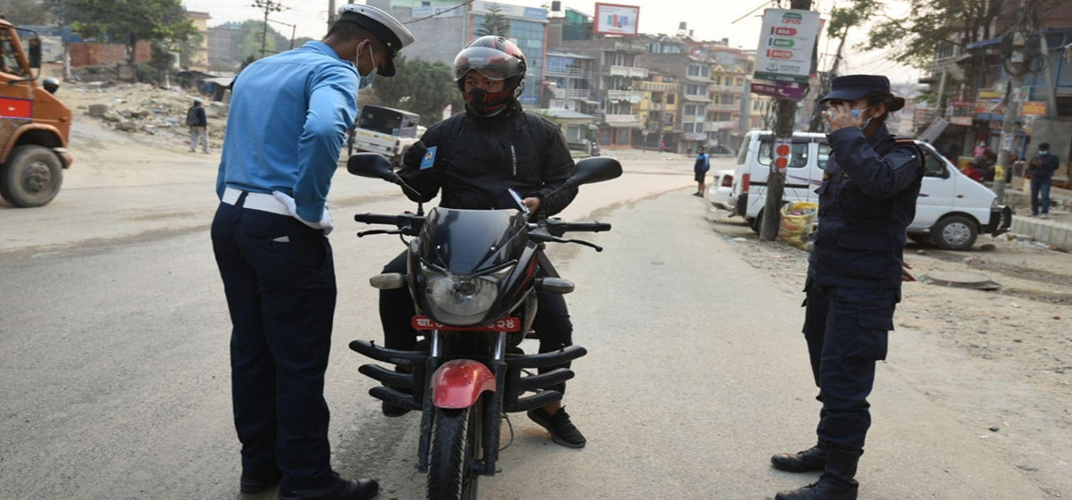 दशैंको टिकाको दिन काठमाडौं उपत्यकामा ४६८ सवारी चालकलाई कारबाही