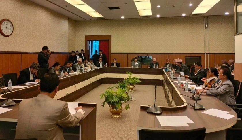 बानेश्वरस्थित संसद् भवनमा कार्यव्यवस्था परामर्श समितिको बैठक जारी