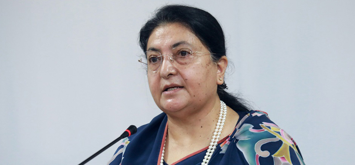 वन्यजन्तु र मानवबीचको द्वन्द्व न्यूनीकरण गर्नुपर्छ: पूर्वराष्ट्रपति भण्डारी