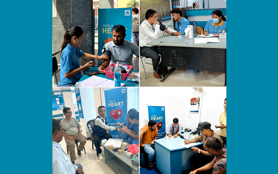 एनएमबि बैंकद्वारा विश्व मुटु दिवसको अवसरमा निःशुल्क स्वास्थ्य जाँच शिविर सञ्चालन