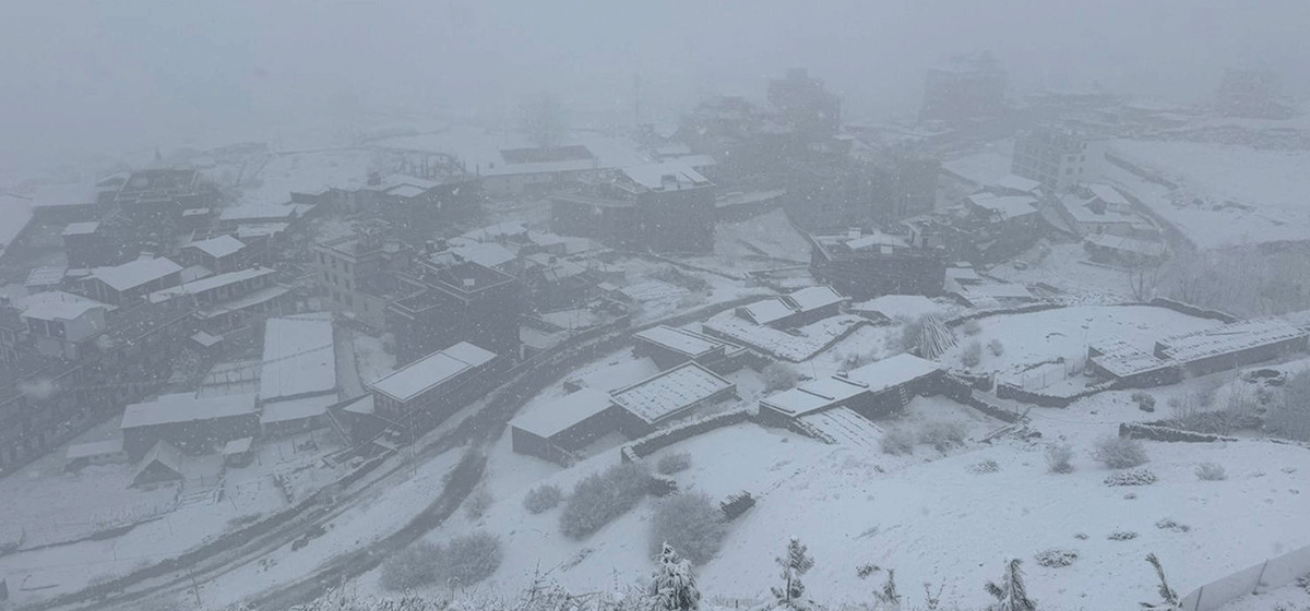 आज हिमाली र पहाडी भूभागमा वर्षा र हिमपातको सम्भावना