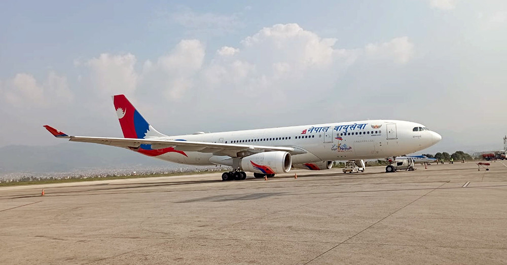 नेपाल वायुसेवा निगमले काठमाण्डौ–दिल्ली–काठमाण्डौ उडान सेवा विस्तार गर्यो