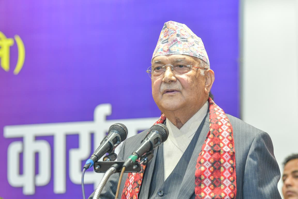 कांग्रेस विभाजनमा पुग्नु मुलुकको डेमोक्रेसीका लागि चिन्ताको विषय भएको छ : केपी शर्मा ओली
