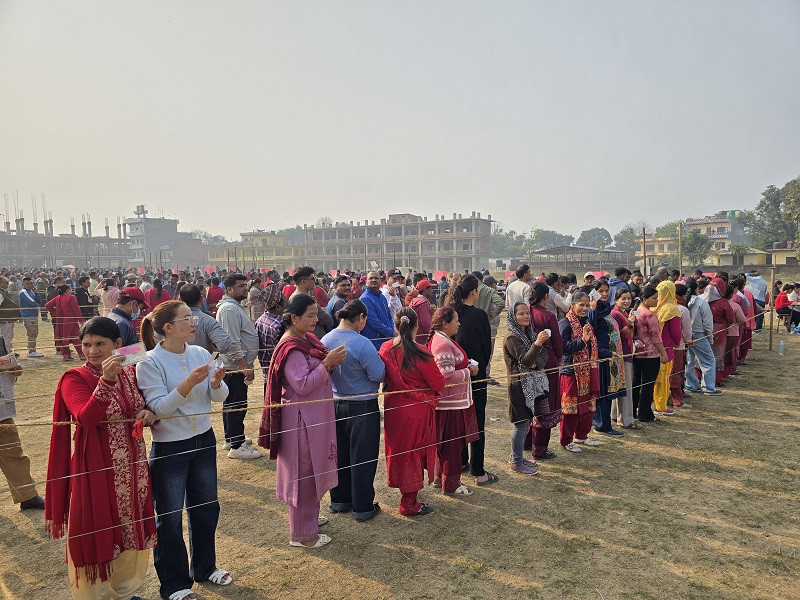चुनावअन्तर्गत आज भएको मतदान औपचारिक रूपमा सकियो : लाइनमा बस्ने मतदाताले मतदान गर्न पाउने