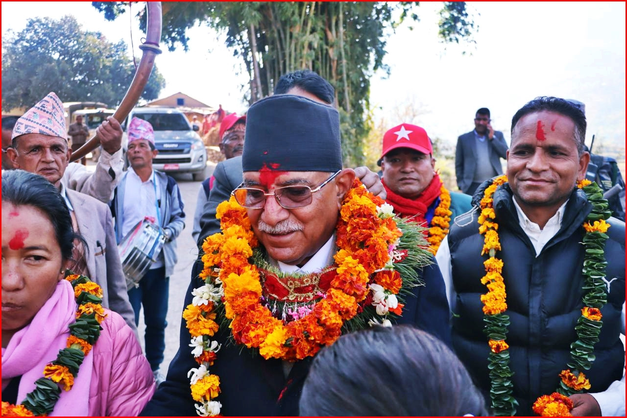 रुकुम (पूर्व)मा पुष्पकमल दाहाल (प्रचण्ड) विजयी